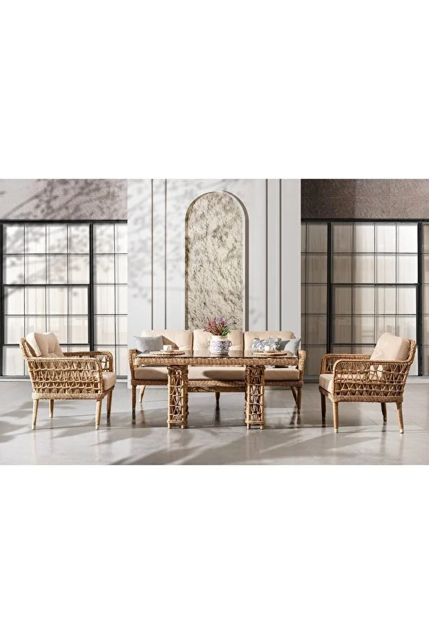 MALDİV BAHÇE BALKON OTURMA GRUBU (3+1+1+MASA)